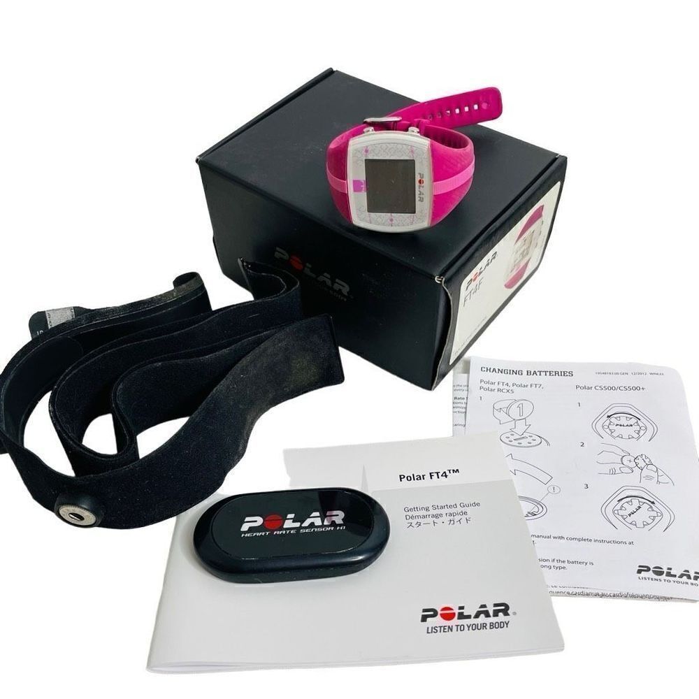 Polar FT4 Pink Fitness Heart Rate Watch Sensor Monitor Size Medium - 2XL